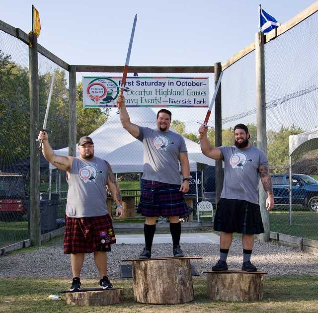 2024 Decatur Highland games Men's Podium Winners