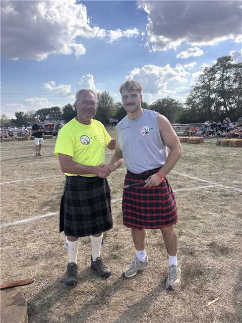 2025 Decatur Highland games Jamison Rumple light weight Division winner