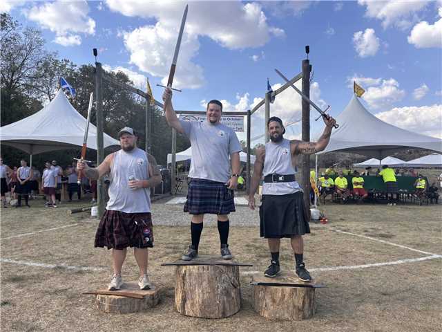 2025 Decatur Highland games men Podium Winners