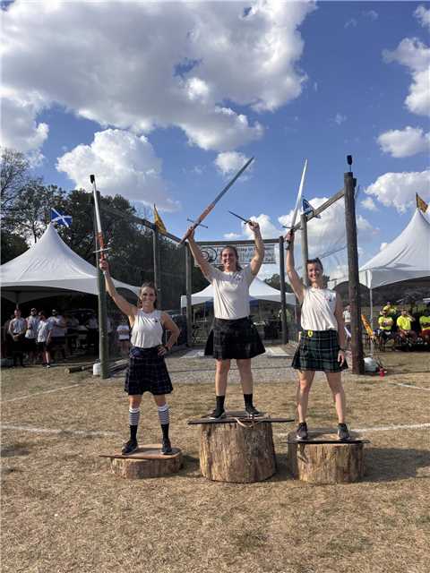 2025 Decatur Highland games women Podium Winners
