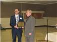 Greg Fleming presenting Dean Fuelling,First Merchants Bank with the Large Business Award.JPG